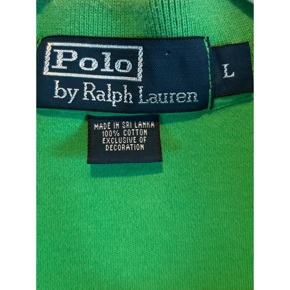 Polo Ralph Lauren Mens Green Short Sleeve Polo Shirt With Purple Pony Logo Large - Picture 2 of 8